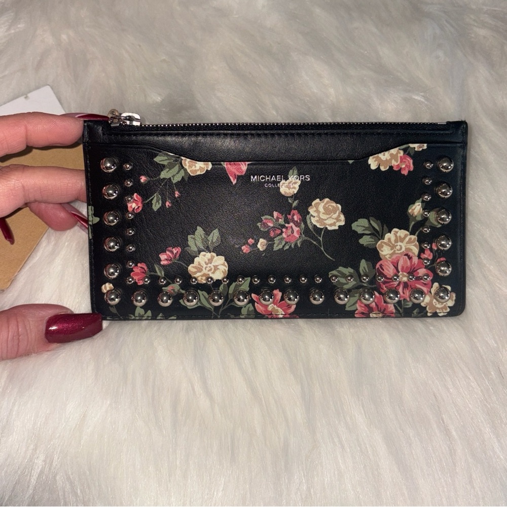 Michael Kors Collection Large Zip CC Pouch Wallet